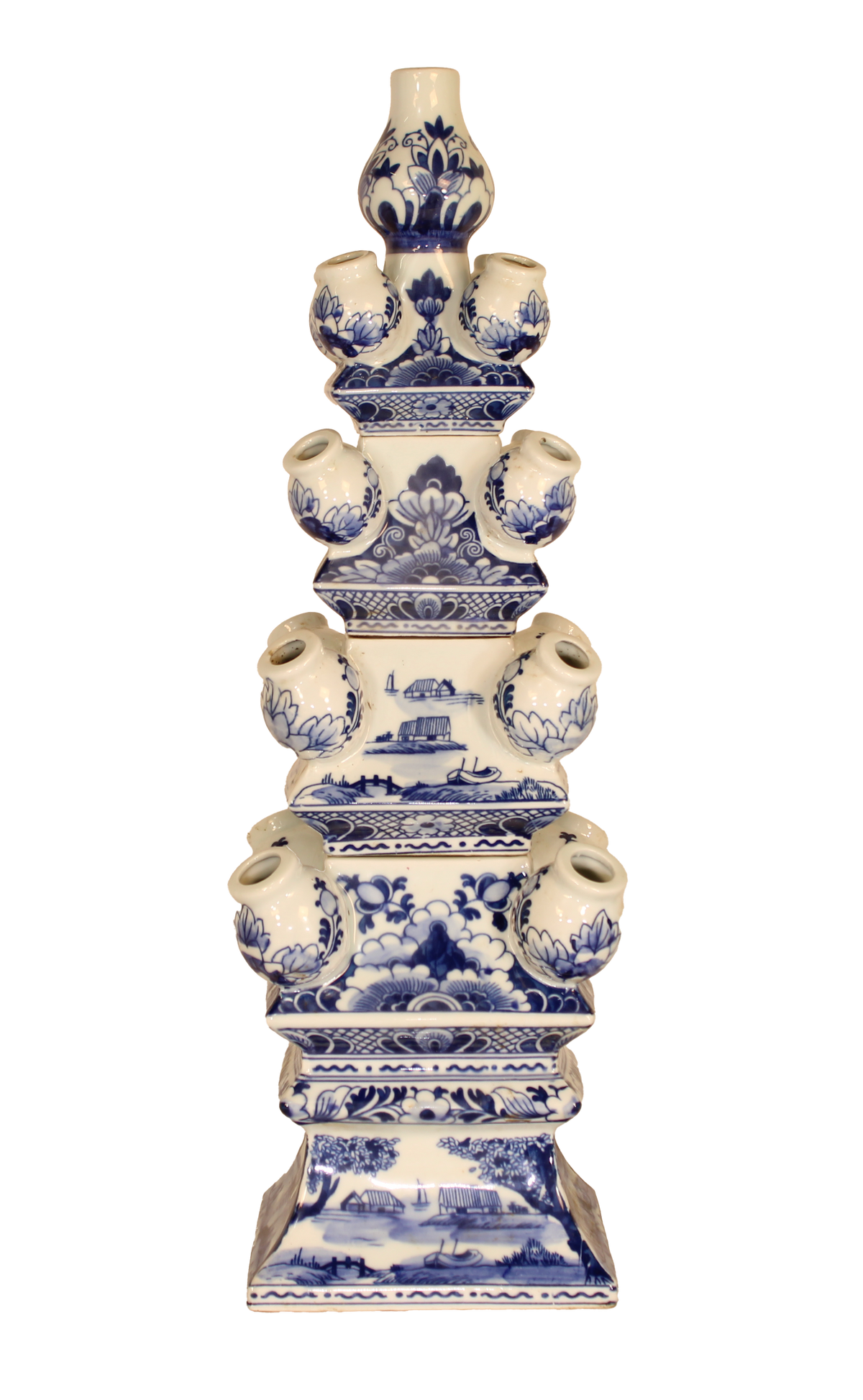 Blue and White Delft Tulipiere