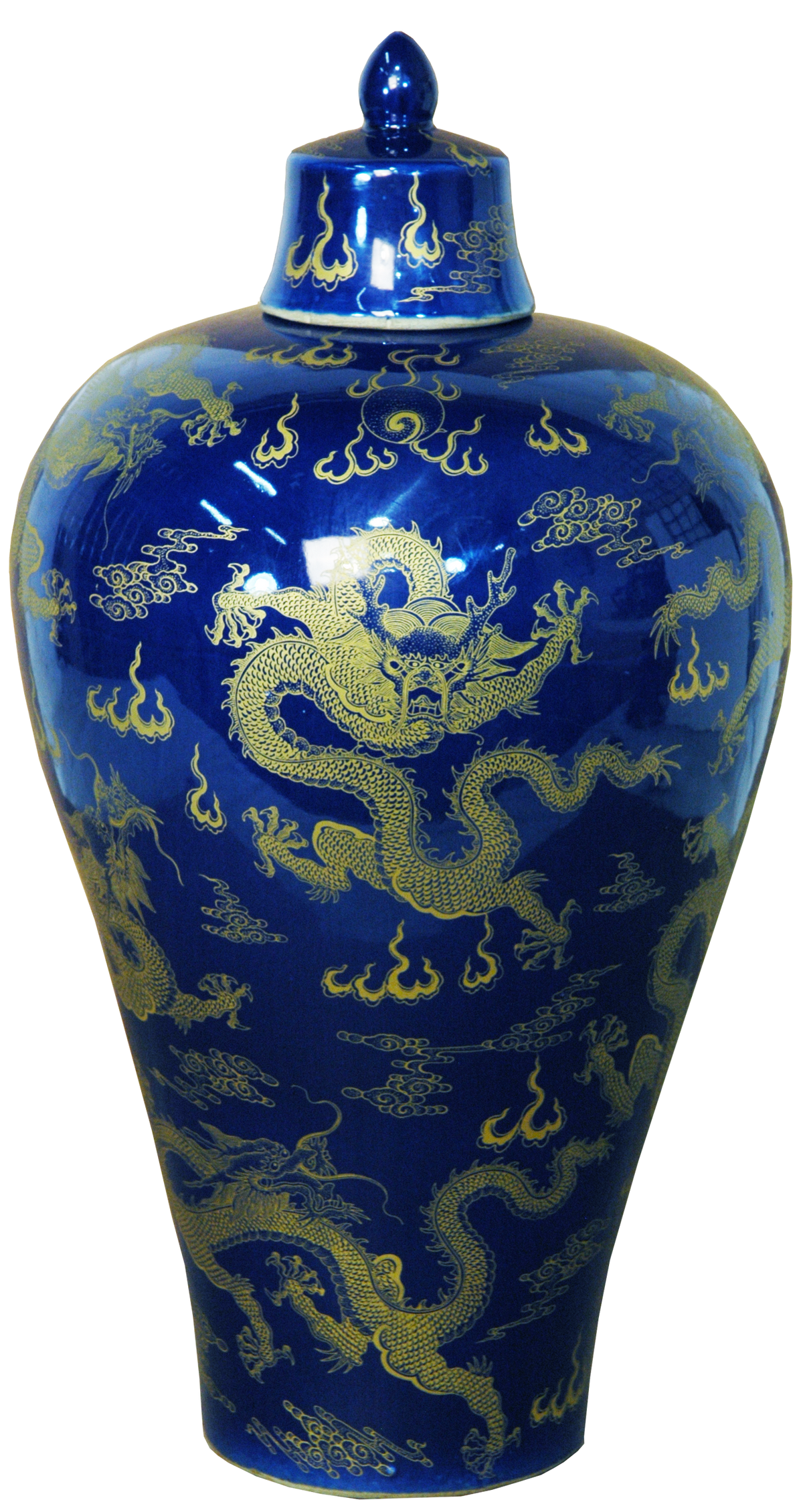 Gold on Black Dragon General's Jar