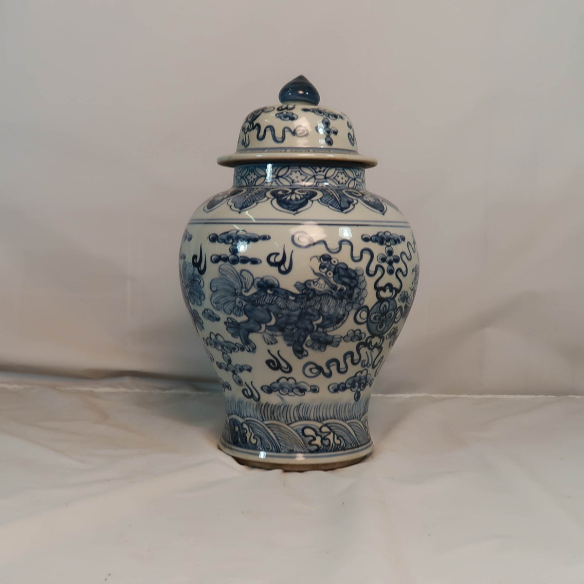 Vases with Blue Decal