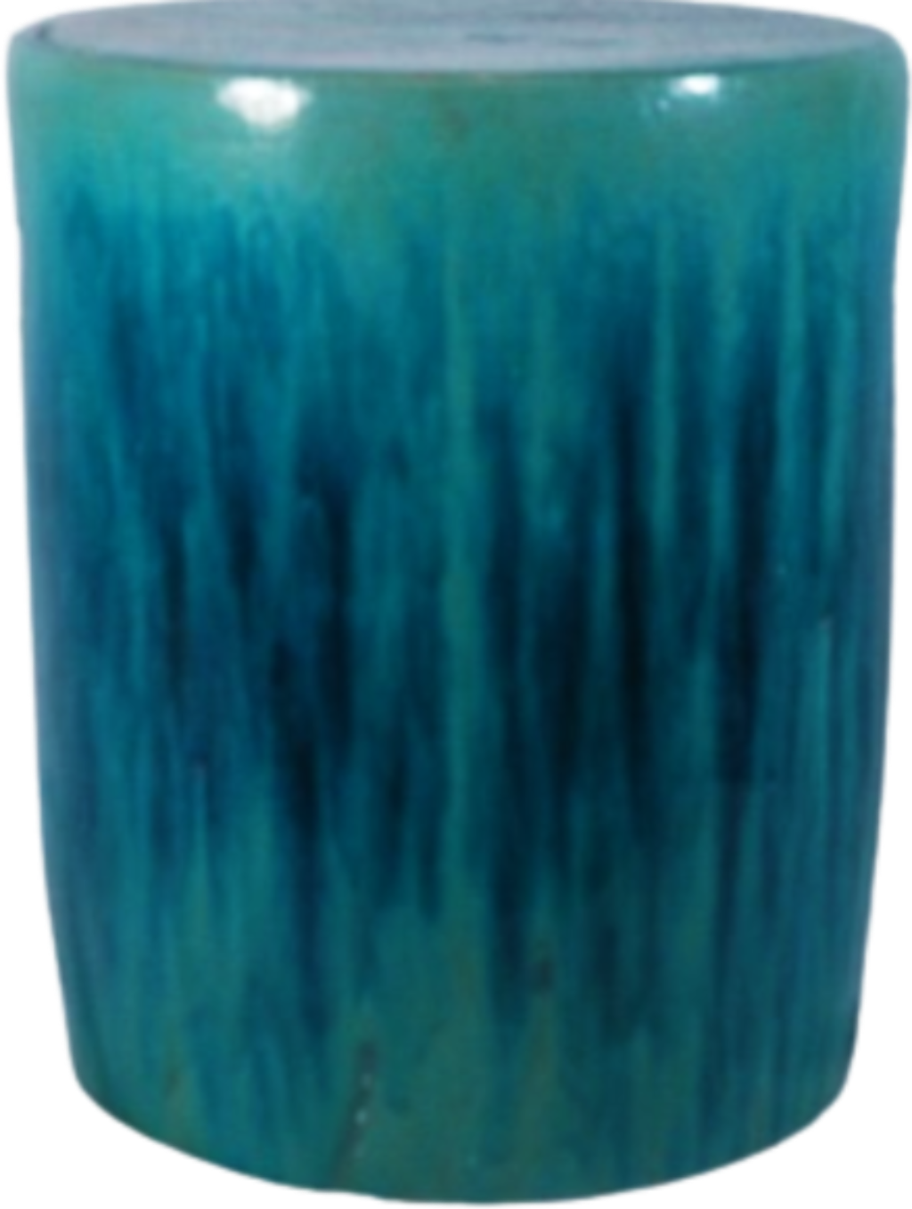 Green and Blue Dipped Glazed Ceramic Garden Stools