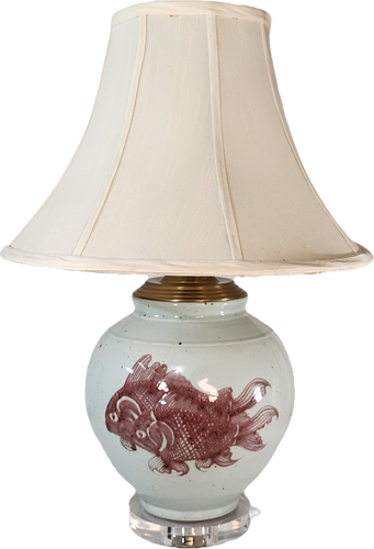 Beige Short Vase Lamp