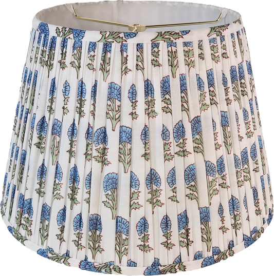 White Patterned Conical Lamp Shade