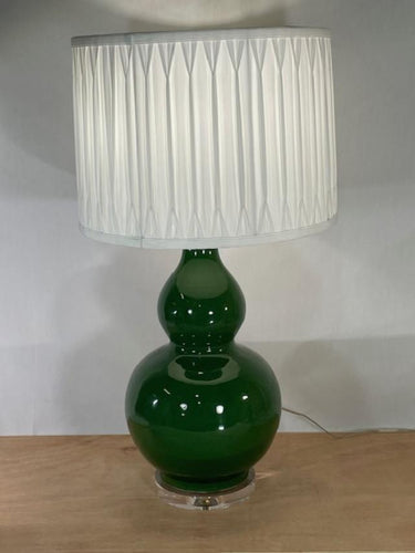 Green Gourd Lamps W/ Shade