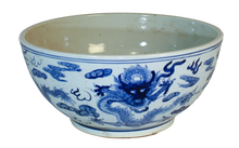 Load image into Gallery viewer, Blue and White Dragon Bowl Basin