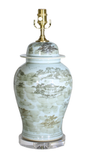 Load image into Gallery viewer, Brown Landscape and Village General's Jar Lamp