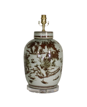 Load image into Gallery viewer, Iron Red Village Scenery Temple Jar Lamp
