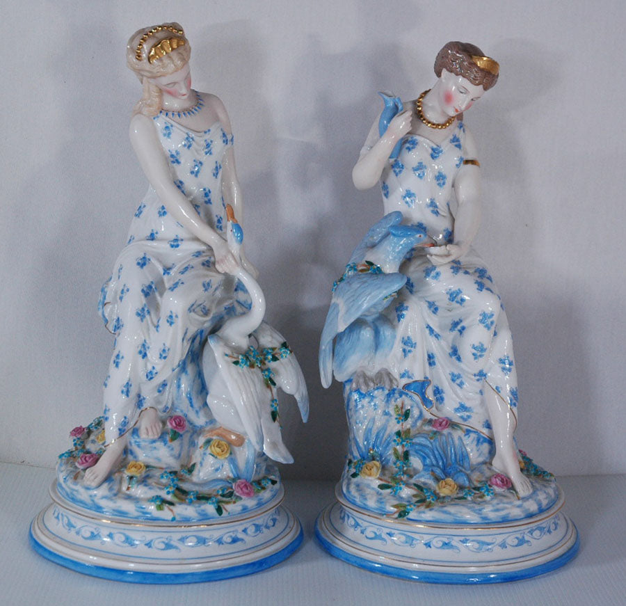 A Pair of French Old Paris Porcelain Sculptures