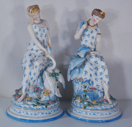 A Pair of French Old Paris Porcelain Sculptures