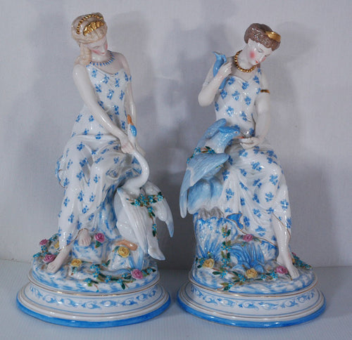A Pair of French Old Paris Porcelain Sculptures