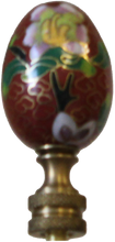 Load image into Gallery viewer, Iron Red Orchid Flower Cloisonne Enamel Finial