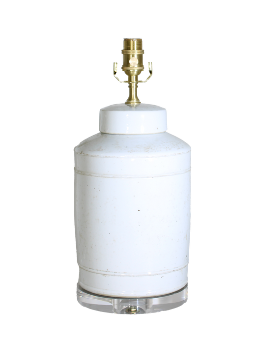White Tea Caddy Lamp