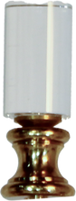 Load image into Gallery viewer, Clear Acrylic Cylindrical Finial on Brass Base