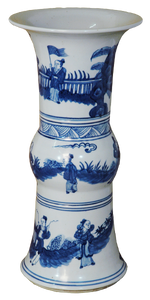 Bulbous Column Open Vase