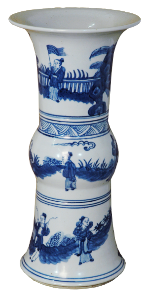 Bulbous Column Open Vase