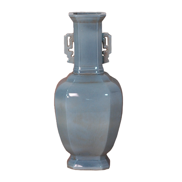 Blue-Gray Double Ear Vase