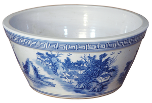Classic Blue and White Planter Pot