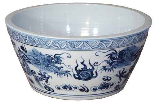 Classic Blue and White Planter Pot