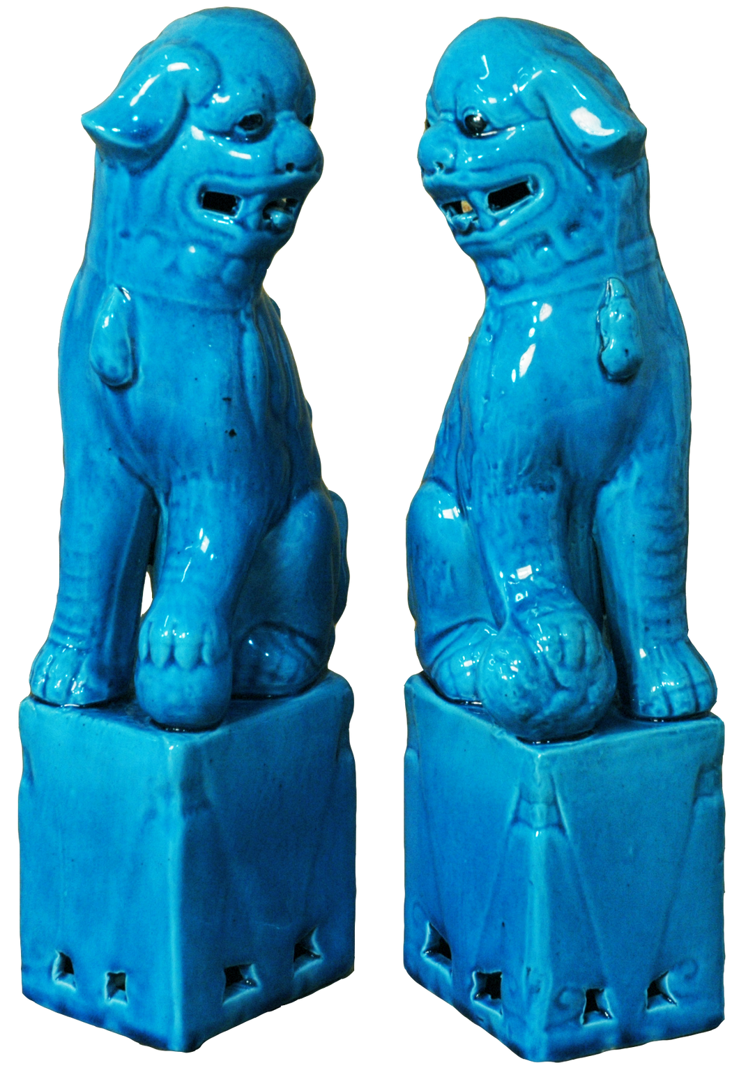Blue Foo Dog Statue