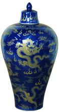 Load image into Gallery viewer, Gold on Black Dragon General&#39;s Jar