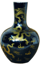 Load image into Gallery viewer, Gold Dragon Globe Vase