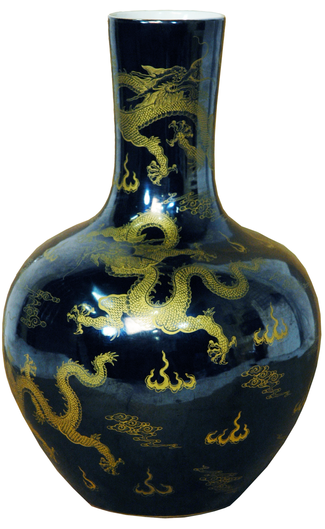 Gold Dragon Globe Vase