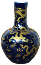 Load image into Gallery viewer, Gold Dragon Globe Vase