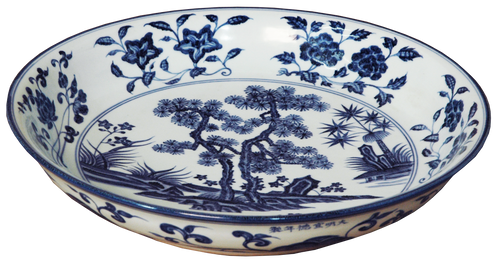 Pine Tree Porcelain Plate