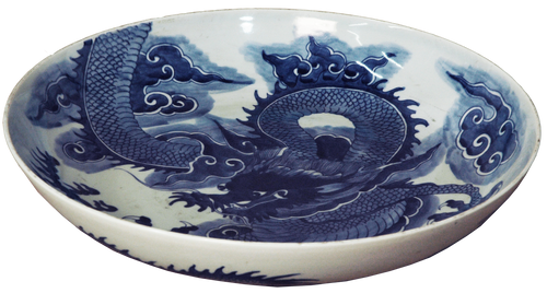Dragon and Clouds Porcelain Plate