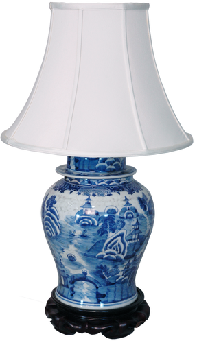 Blue & White General's Jar Lamp