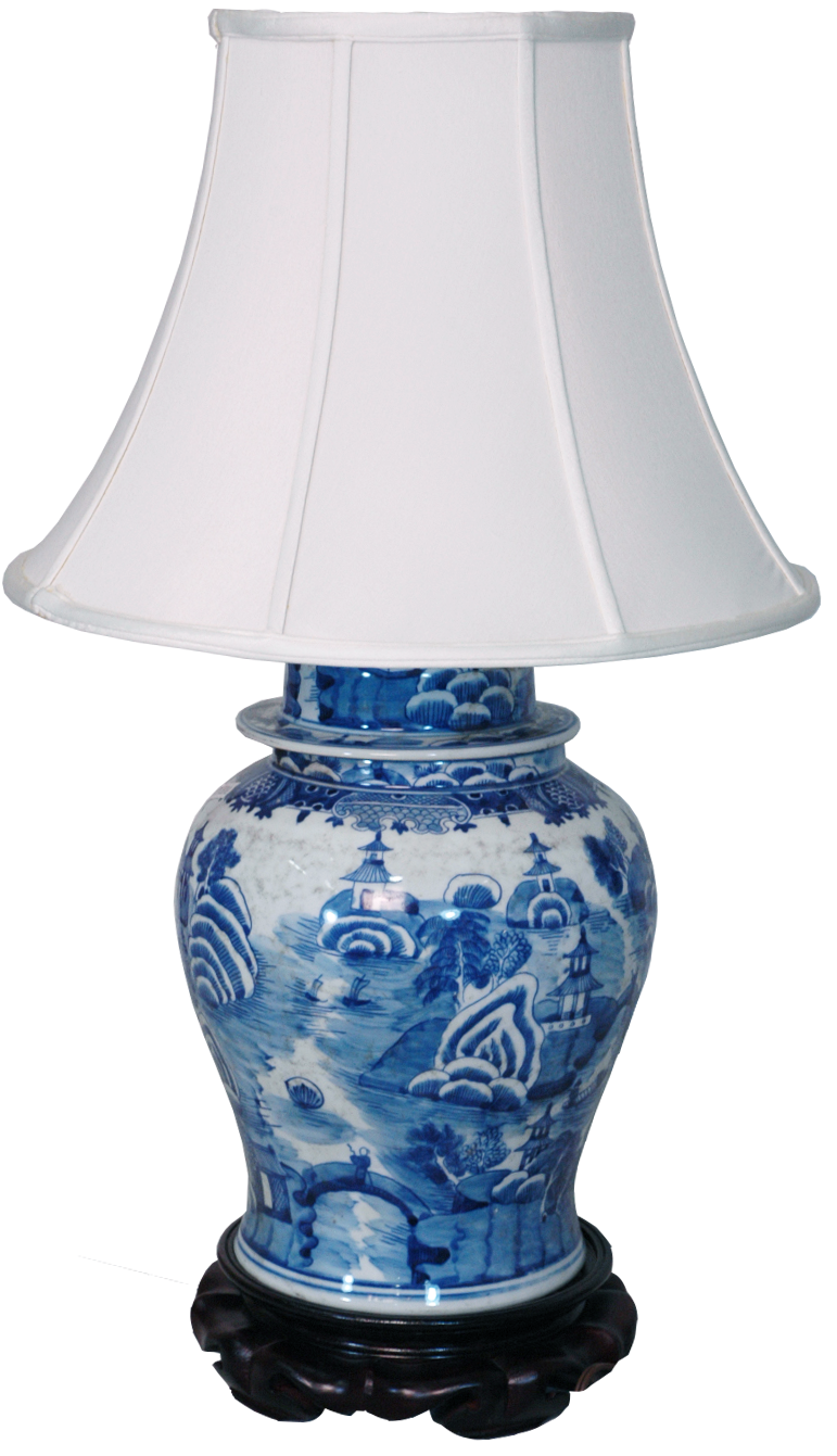 Blue & White General's Jar Lamp