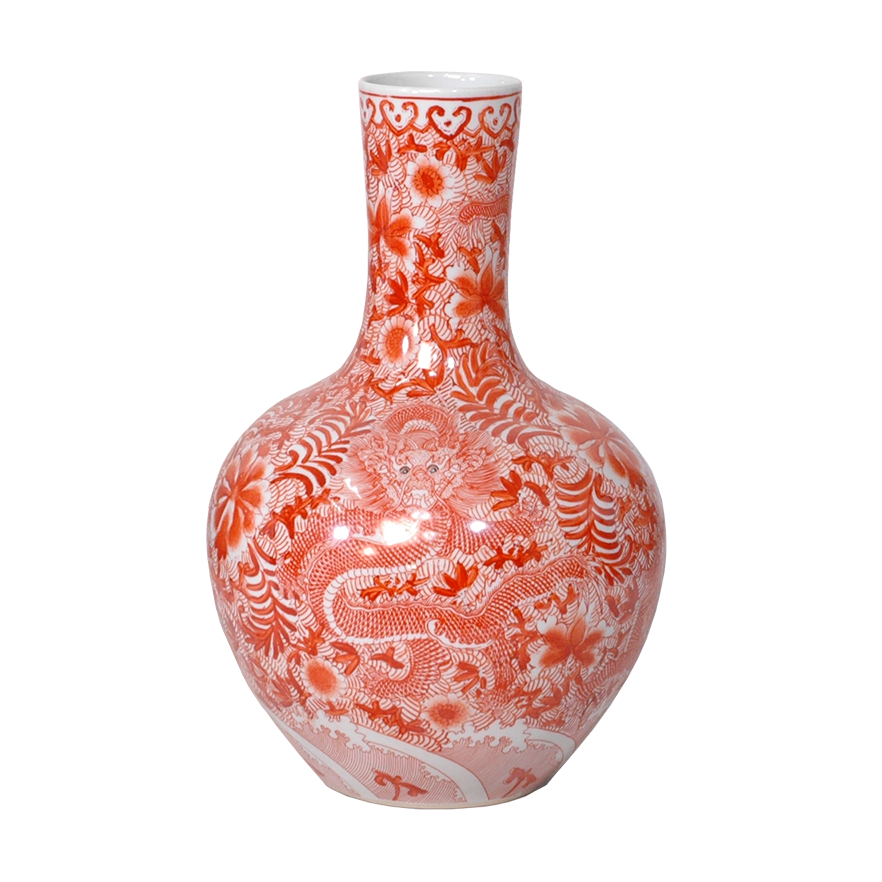 Vitriol Red Globe Vase