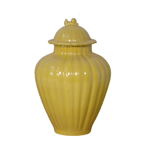 Yellow Jar with Lid