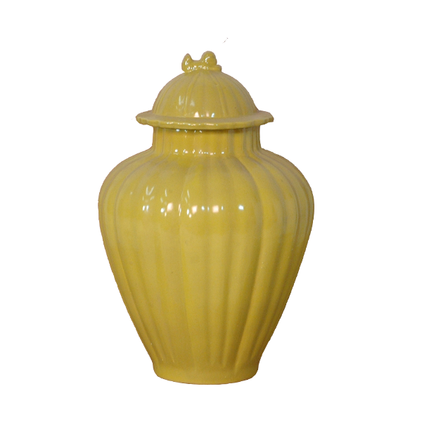 Yellow Jar with Lid