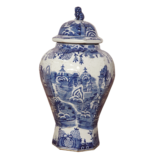 Blue and White Scenery General's Jar