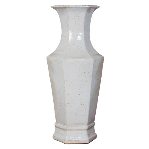 White Rectangular Beaker Vase