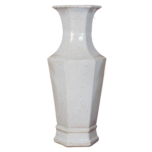 White Rectangular Beaker Vase