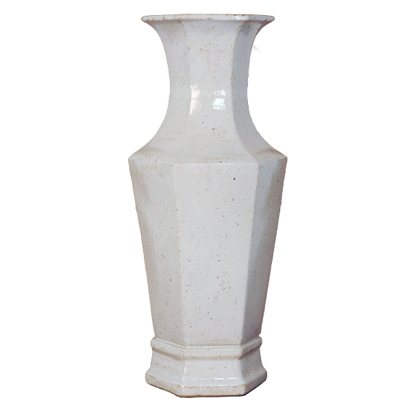 White Rectangular Beaker Vase