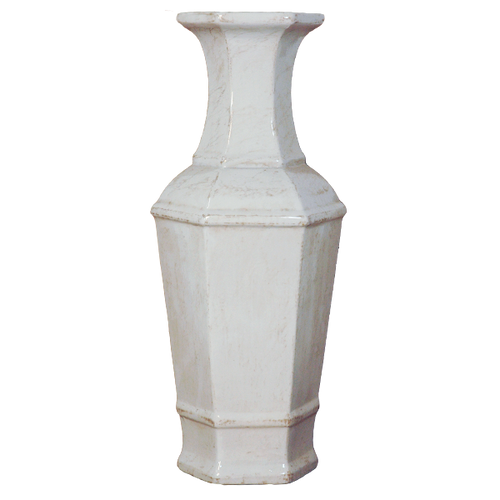 White Rectangular Column Vase