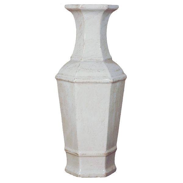 White Rectangular Column Vase