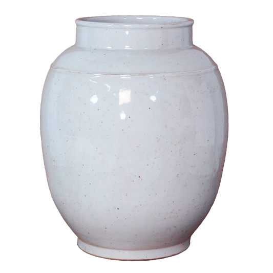 White Open Vase