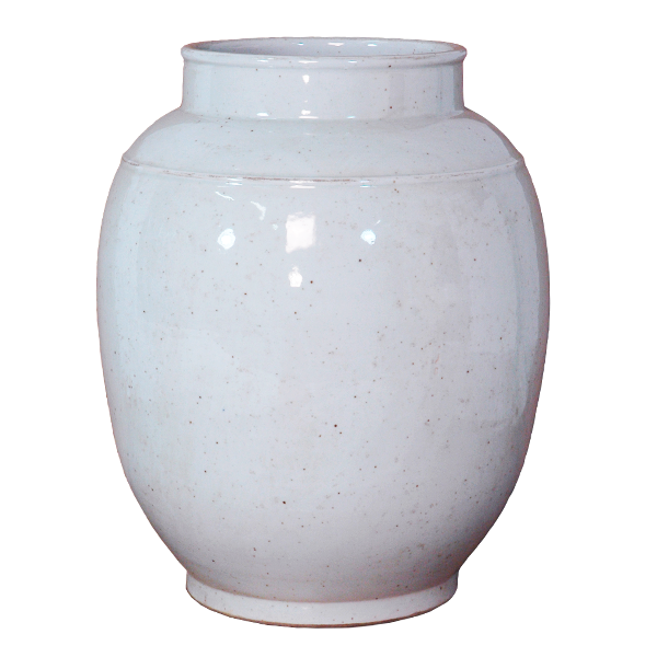 White Open Vase