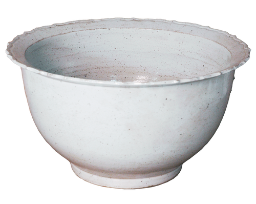 Foliate Rim Round Planter Pot