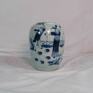 Antique Green Decal Blue Mellon Jars