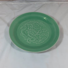 Load image into Gallery viewer, Green Celadon Plate with Dragon Carving