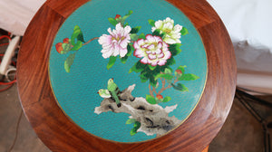 Hardwood Stand with Cloisonne Insert