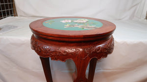 Hardwood Stand with Cloisonne Insert