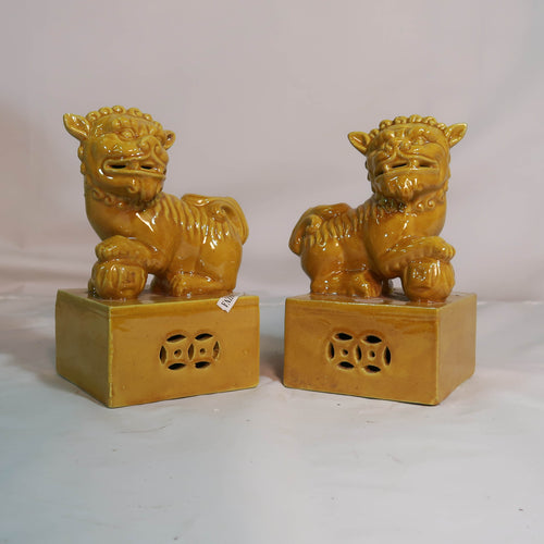 Celadon Foo Dog Statues