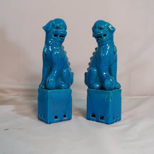 Blue Foo Dog Statue