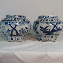 Load image into Gallery viewer, Blue and White Vase with Decal (3 Designs)