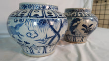 Load image into Gallery viewer, Blue and White Vase with Decal (3 Designs)